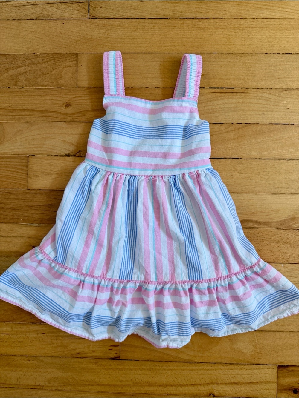 wonder nation Pink, Blue & White Striped Sundress